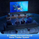Surround Sound Speakers Home Theater Systems - 700 Watts Peak Power 5.1/2.1Wired Stereo Speaker System Bobtot