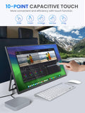 UPERFECT 22" 2K Touchscreen Portable Monitor, 100% DCI-P3 Gaming Monitor