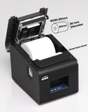 vretti Thermal Receipt Printer, 3'1/8 80mm Direct Thermal Printer with USB Serial LAN Port - Kitchen POS Printer