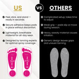 STICKONFEET Premium Feet Pads for Spray Tanning – Disposable Spray Tan Feet Pads – Hygienic and Easy-to-Use Foot Protectors Designed for Salons and Mobile Spray Tanning Professionals - 60 Pairs