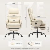 FLEXISPOT 2-in-1 Chaise Lounge Chair Indoor with Wheels Footrest 90-165° Reclining Lumbar Support