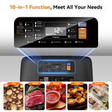 Newise 85Kpa Vacuum Sealer Machine - Kitchen Gifts, 10-in-1 Full Automatic Food Saver with Easy-Lock Handle, Built-in Cutter & Roll Storage for Dry/Moist Foods, Includes Bags & External Hose