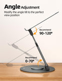 Laptop Stand for Desk Adjustable Height Swivel Pull Out Design Ergonomic Laptop Riser Standing Desk