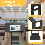 Adjustable Acrylic Podium Stand, 24" Wide Lectern with Metal Base, Portable Pulpit for Church
