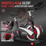 JOROTO X2PRO Bluetooth Exercise Bike, Stationary Indoor Cycling Bike with Readable 100 Levels Magnetic Resistance, Plus 12.6 inch Tablet Bracket JOROTO
