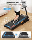 THERUN Treadmill with Incline,8.7 MPH 12% Auto Incline Treadmill,Compact Treadmill for Home,Brushless Motorized Treadmills