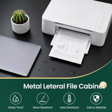 4 Drawer Lateral File Cabinet, Metal Filing Cabinet for Home Office, Black