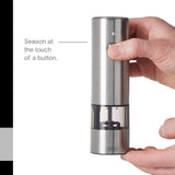 AdHoc Electric Salt & Pepper Grinder - One-Button Operation - Uses SilentDrive for Quiet Operation - Battery Powered - Mill with CeraCut Ceramic Grinders - Regular