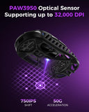 GravaStar Mercury X Pro Wireless Gaming Mouse, Come with 8K Dongle – 32,000 DPI PAW 3950 Sensor, 8,000Hz Polling Rate
