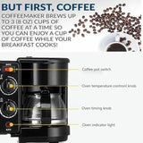 3-in-1 Breakfast Station - Coffee Maker, Griddle, Toaster Oven - Multi-Functional Cooking Machine for Effortless Breakfast in Apartments and Kitchenettes