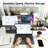 NIMO 15.6" FHD Laptop, 16GB RAM 1TB SSD 13th Gen Intel Twin Lake (up to 3.6GHz Beat i3-10110U) for Student & Office with 2 Year Warranty 65W Type-C, 53.58Wh Battery Backlit Keyboard Fingerprint