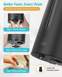 AIKE Wall Mount Automatic Foam Soap Dispenser 25 OZ Commercial Large Capacity Stainless Steel Model AK1205FA(Matte Black)