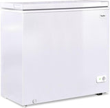 TABU 12.0 Cu Ft Chest Deep Freezer, Large Freestanding Chest Freezer with 7 Level Adjustable Thermostat, Compact Top-opening Deep Freezer with Removable Storage Basket, White