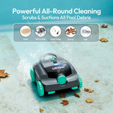 Cordless Robotic Pool Vacuum UBoter E10, Dual-Layer Filtration, Powerful Edge Corner Cleaning, 120–150 Mins Runtime, Auto Parking, No Debris Leakage, for Above Ground Flat Bottom Pools Up to 860 Sq.Ft