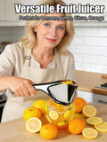iStarcas Lemon Squeezer, Stainless Steel Lemon Juicer, Hand Juicer, Manual Citrus Squeezer, Handheld Squeeze Lemons Citrus Lime Orange (Silver)