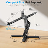 OMOTON LA10 360° Rotating Laptop Stand Riser Foldable for Desk, Black