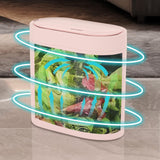 Bathroom Trash Can with Lid 2 Gallon Slim Motion Sensor Garbage Can Narrow Automatic Plastic