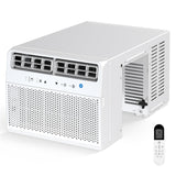 U-Shaped Window Air Conditioner, 12,000 BTU Window AC Unit Cools Up to 550 Sq. Ft for Bedroom/Small Room, Saddle AC Unit with Full Window View, Quiet & Energy Saving, Installation Kit Included