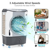 ARLIME 3450CFM Commercial Swamp Cooler, 12 Gal Water Tank, 3 Wind Speeds, 100° Oscillation, Evaporative Air Cooler for Large Room, Garage, Warehouse, Restaurant, Outdoors