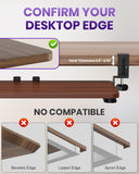 Zontera Ergonomic Mouse & Keyboard Tray Under Desk, 20x11.8In Board, Walnut
