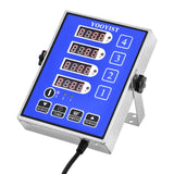 YOOYIST Kitchen Timers for Cooking – 4 Channel Commercial Kitchen Timer Restaurant Kitchen Supplies – Stainless Steel LED Technology Kitchen Timer Digital – Reminder Function, Loud Alarm, Blue