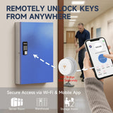 WeHere 192-Key Key Lock Box Wall Mount – Commercial Smart Key Cabinet Organizer with App, One-Time Code, Bluetooth & WiFi Unlock (Sold Separately), Key Management System for School, Rental, Office