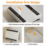 ZHOHO TANT Pull out Cabinet Organizer Fixed with Adhesive Nano Film, Slide out Dish Drying Rack for Kitchen Cabinets, Pull Out Drawer for Kitchen Under Sink Organizer