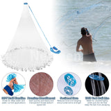 Neween Cast Net for Fishing with Shrimp Cage | 3/8 Inch Mesh Size Neween