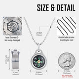 MecArmy CMP Titanium Mini Compass, Waterproof IPX5 Pocket Compass for Hiking & Survival, Keychain & Necklace Gifts for Men & Women, Ideal Graduation & Outdoor Adventure Present