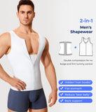 TAILONG Men Compression Shirt for Body Slimming Tank Top Shaper Tight Undershirt Tummy Control Girdle