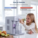 GLACIER FRESH C03 Coolon Countertop Cold Water Purifier with Upgraded Elarisey™ Filtration, Zero Wastewater System, 40oz Cooling Capacity, Low Noise, Plug & Play, NSF42&53/FCC/CA65 Certified.
