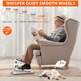 Under Desk Elliptical Machine, Electric Ellipse Leg Exerciser While Sitting for Seniors Adults, Quiet & Portable Electric Seated Pedal Exerciser with Remote Control, 15 Adjustable Speeds, Manual &Auto DOMNIU