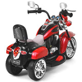 Costzon Kids Motorcycle, 6V Battery Powered Ride on Chopper Motorcycle w/Horn, Headlight, 3-Wheel Stable Ride on Toys, Electric Toddler Motorcycle for Kids Boys Girls Gift (Red)
