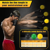 JUOIFIP Boxing Reflex Ball Set | Punch Counter APP Included,3 Balls with Different Weights, Adjustable Headband | Hand Eye Reaction Trainer | Boxing Gym Equipment