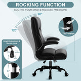 Executive Office Chair,High Back Ergonomic Comfy Desk Chair with Padded Flip-up Armrests and Wheels