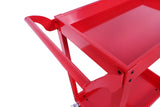 HIGOOD Heavy Duty Service Utility Cart,2 Shelf Steel, 800-Pound Capacity, 35.6 x 18.1x38-Inch RED