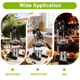 Cast Iron Juicer,nManual Juicer Hand Press, Professional Citrus Juicer, with Stainless Steel Cup, Easy to Use & Clean (Black)