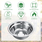 Lallisa 44 Pcs Outdoor Camping Cookware Mess Kit Polished Stainless Steel Dishes Camping Utensils Portable Tableware with Plates Cups Spoons Forks Knives Mesh Bag for Backpacking Hiking