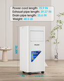 Lovewind 10000 BTU Portable Air Conditioners, Cool Up to 450 Sq.Ft, 4 IN 1 Quiet Portable AC Unit with Remote Control, Dehumidifier & Fan Modes, LED Display, 24H Timer, Installation Kits, White