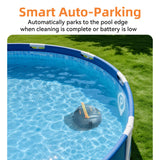Coasteering Planet Edge Pool Vacuum for Above Ground Pool, 120-Min Runtime, Powerful Dual-Motor, Adjustable Cleaning Path, Cordless Robotic Pool Cleaner for Flat Pools Up to 850 Sq.ft, Deep Grey