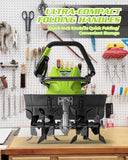 BUCOTOD 18-Inch 13.5 Amp Tiller/Cultivator with 6 Steel Tines, 3-Adjustable Wheels, Foldable Handle, 8'' Tilling Depth Electric Corded Tillers