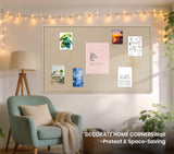 Extra Large Bulletin Board 96" x 48", Felt Pin Board, Beige Brown