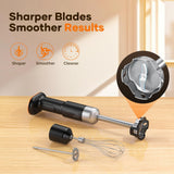 Cordless Stick Immersion Blender 5-in-1, Ritus 13000RPM Soup Blender Rechargeable Handheld Mixer For Baby Food & Smoothies