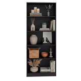 Tuhome Basic 71" H x 29" W Bookcase Display Cabinet with 5-Tier Open Display Shelves, Cabinet for Living Room or Bedroom, Wenge