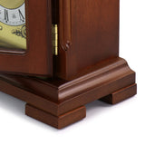 Bedford Clock Collection Redwood Mantel Clock with Chimes