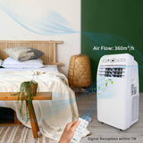 Uhome 12,000 BTU, 2024 New Portable Air Conditioner with Heat, 4-in-1 function Dehumidifier & Fan, Cools & Heats Space up to 450 Sq.ft, Remote Control and Window Kit Included, White