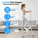 Stair Stepper for Home,Vertical Climber Step Machine with Stable Triangular Frame, 3-Level Resistance & Pedal Adjustment,LCD Monitor, Device Holder, Detachable Handrail, 300 LBS White