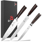 imarku 3 Piece Knife Set, Professional Japanese High Carbon Stainless Steel Chef Knife, Ultra Sharp Kitchen Knives Set with Ergonomic Pakkawood Handle, Ideal Gift for Mom