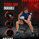 Adjustable Weight Bench - Professional Grade Fitness Equipment for Full Body Workout. Larger Size, Heavy-Duty Steel Construction, 8-Position Backrest, Foldable Design, Ready to Use Maple99