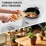 AMZCHEF Electric Composter for Kitchen, 4L Countertop Compost Bin Machine - Fast 4-Hour Food Waste to Fertilizer, Odorless Auto-Cleaning Quiet Eco-Friendly Home Composting for Indoor Use